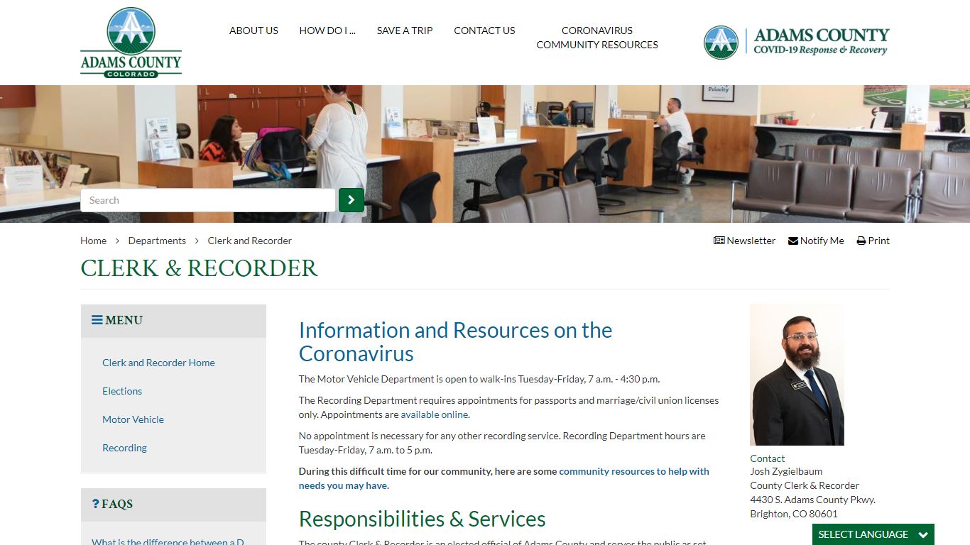 Clerk & Recorder | Adams County Government